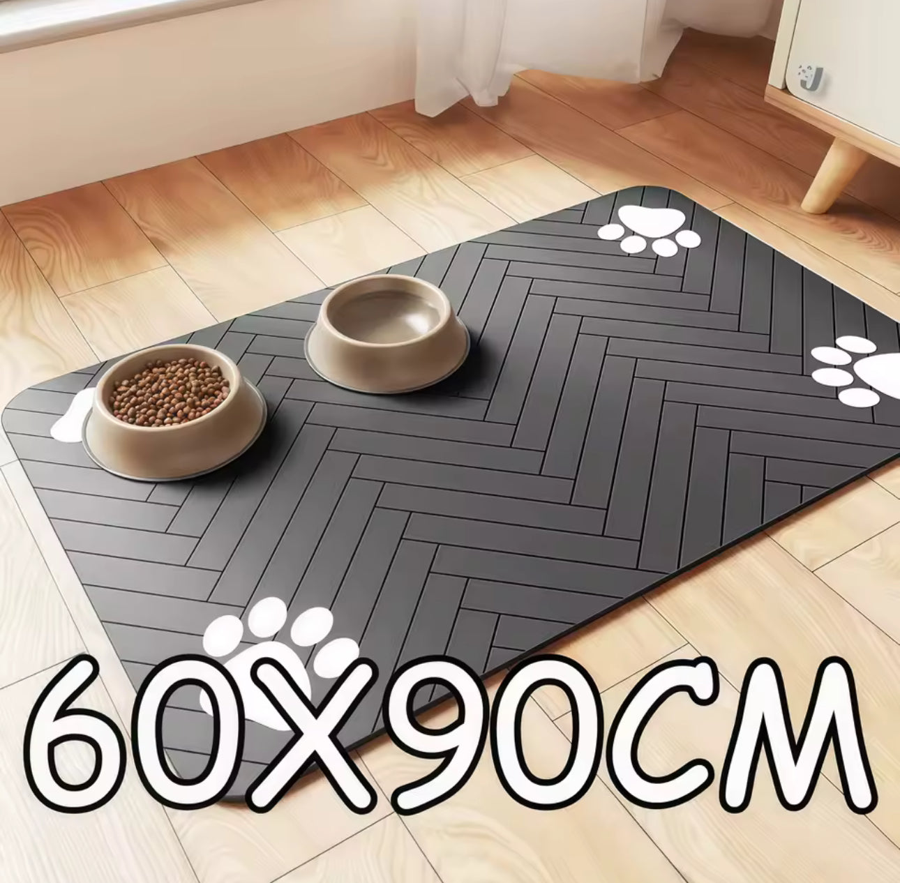 Pet Feeding Dropshipping Pet Placemat for Food and Water Bowl, with Waterproof Rubber Backing, Quick Dry Water Mat for Dog Cat