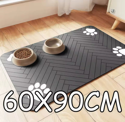 Pet Feeding Dropshipping Pet Placemat for Food and Water Bowl, with Waterproof Rubber Backing, Quick Dry Water Mat for Dog Cat