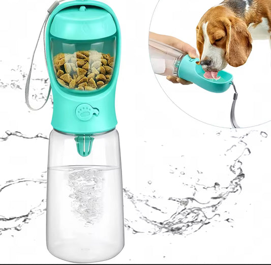 Pets Water Bottle Portable Food Grade Material Dog Cat Travel Pet Water Cup Bottle With Food Dispenser puppy water bottle