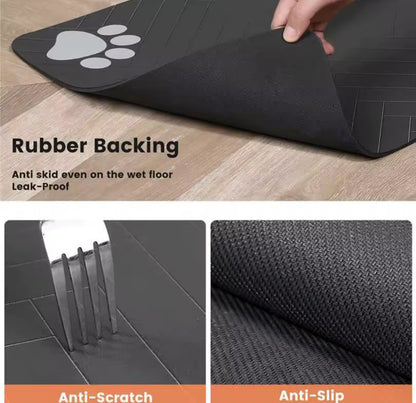 Pet Feeding Dropshipping Pet Placemat for Food and Water Bowl, with Waterproof Rubber Backing, Quick Dry Water Mat for Dog Cat