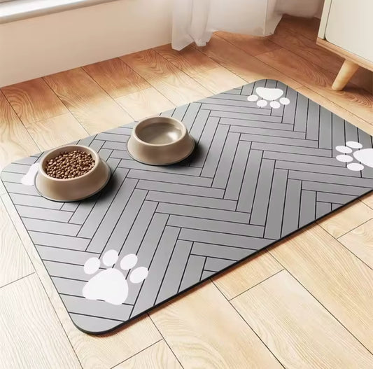 Pet Feeding Dropshipping Pet Placemat for Food and Water Bowl, with Waterproof Rubber Backing, Quick Dry Water Mat for Dog Cat